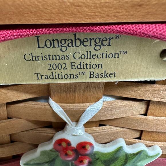 Longaberger Christmas Collection 2002 Edition Traditions Basket Combo VTG - Picture 2 of 13